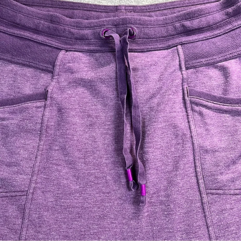 Athleta Bay Beach Skirt Purple Medium Drawstring Waist, Pockets, Casual Athletic